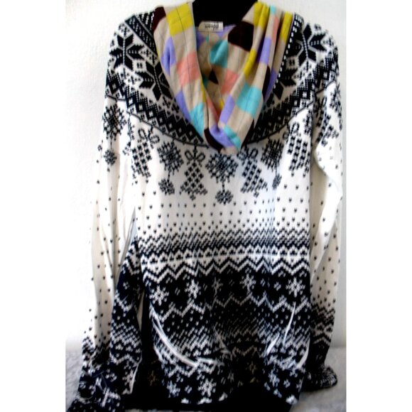 Blumin Apparel Women's Black/White Hoodie Sweatshirt with beading, Size Medium - Picture 6 of 7